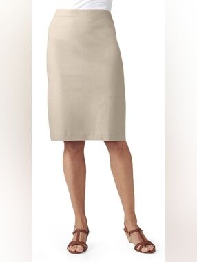 CHADWICK'S Linen Blend Pencil Skirt